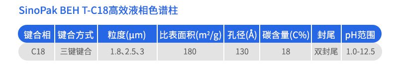 SinoPak BEH T-C18高效液相色谱柱