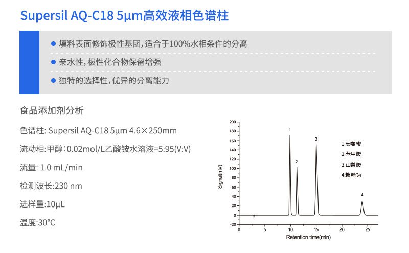 Supersil AQ-C18 高效液相色谱柱
