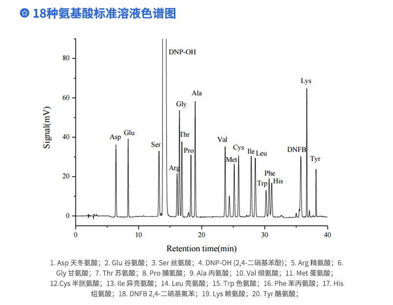 18种氨基酸标准溶液色谱图